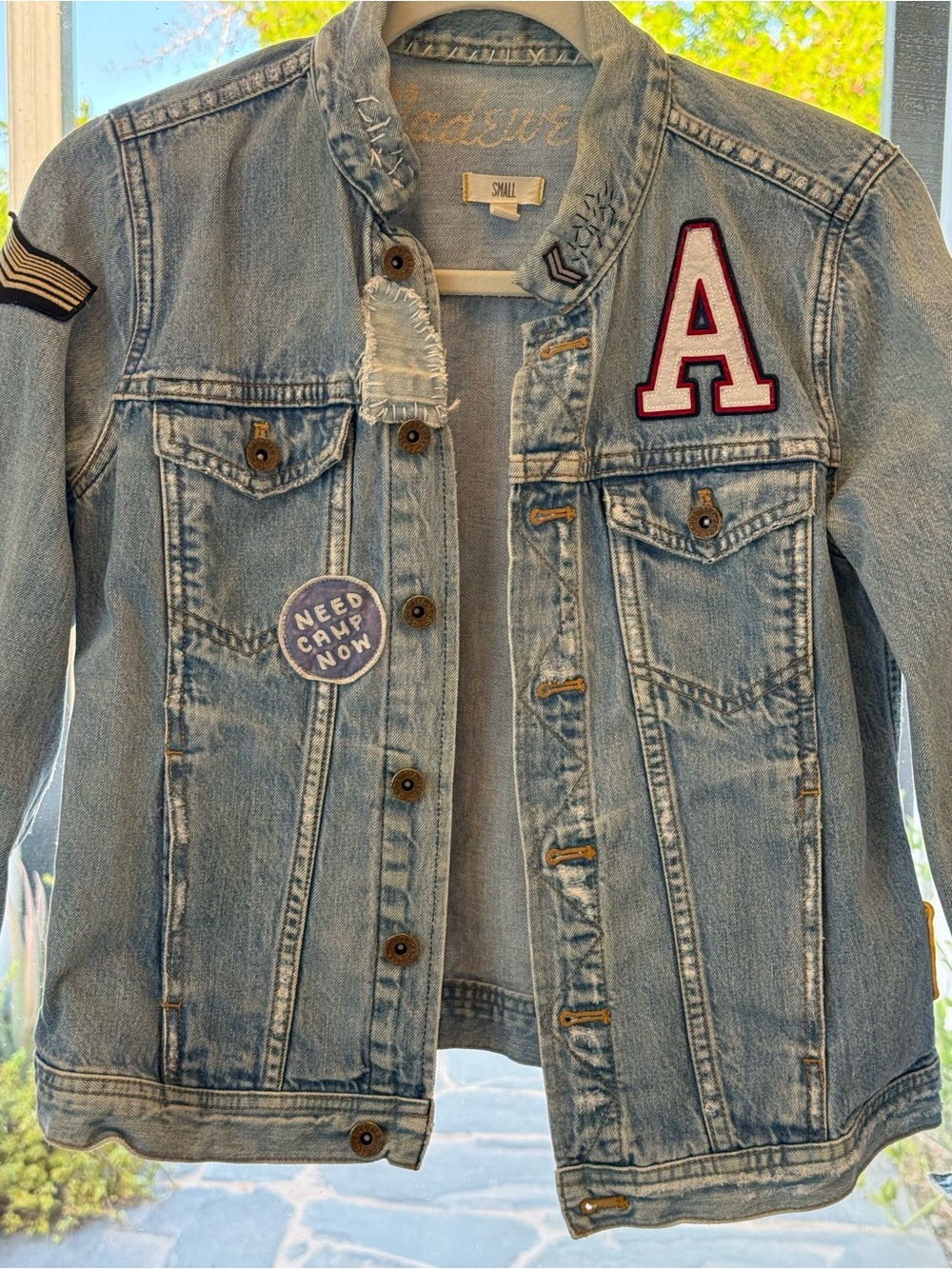 Madewell Denim Patch Jacket - Light Blue